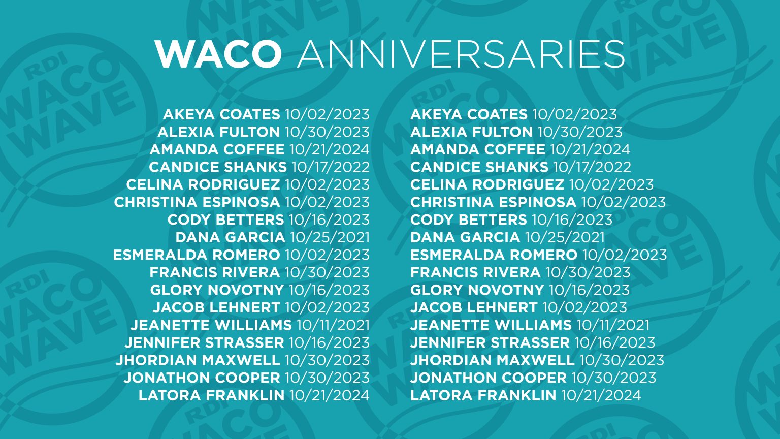 TWT Anniversaries October25_06_Waco